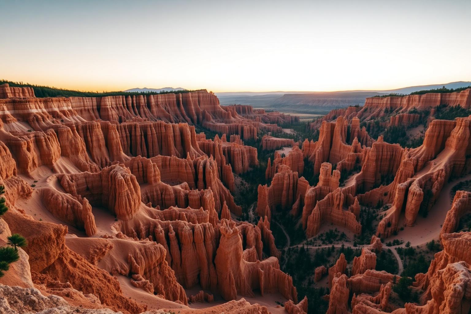 Felsnadeln im Bryce Canyon bei Sonnenaufgang